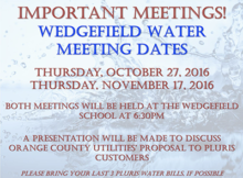 Wedgefield Water Meeting Dates