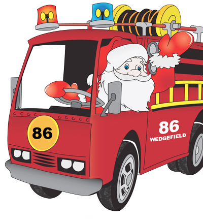Santa with Fire Truck